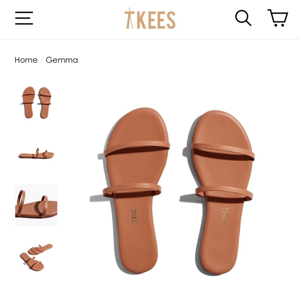 TKEES Gemma Sandals - size 11 Au Naturale